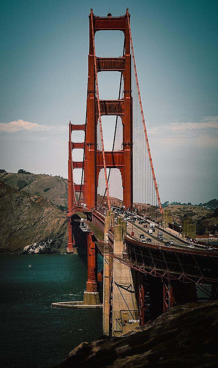 The Golden Gate seen from below, San Francisco