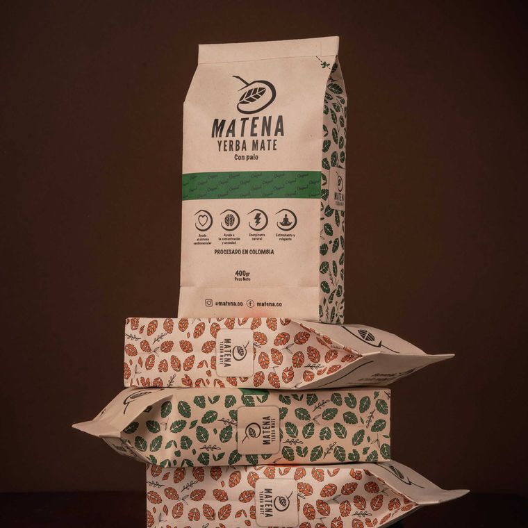 Matena yerba mate bags stacked